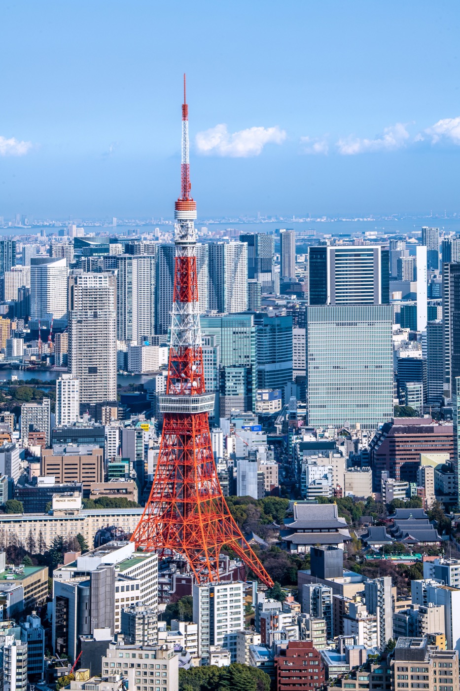 東京タワーと港区のオフィス街